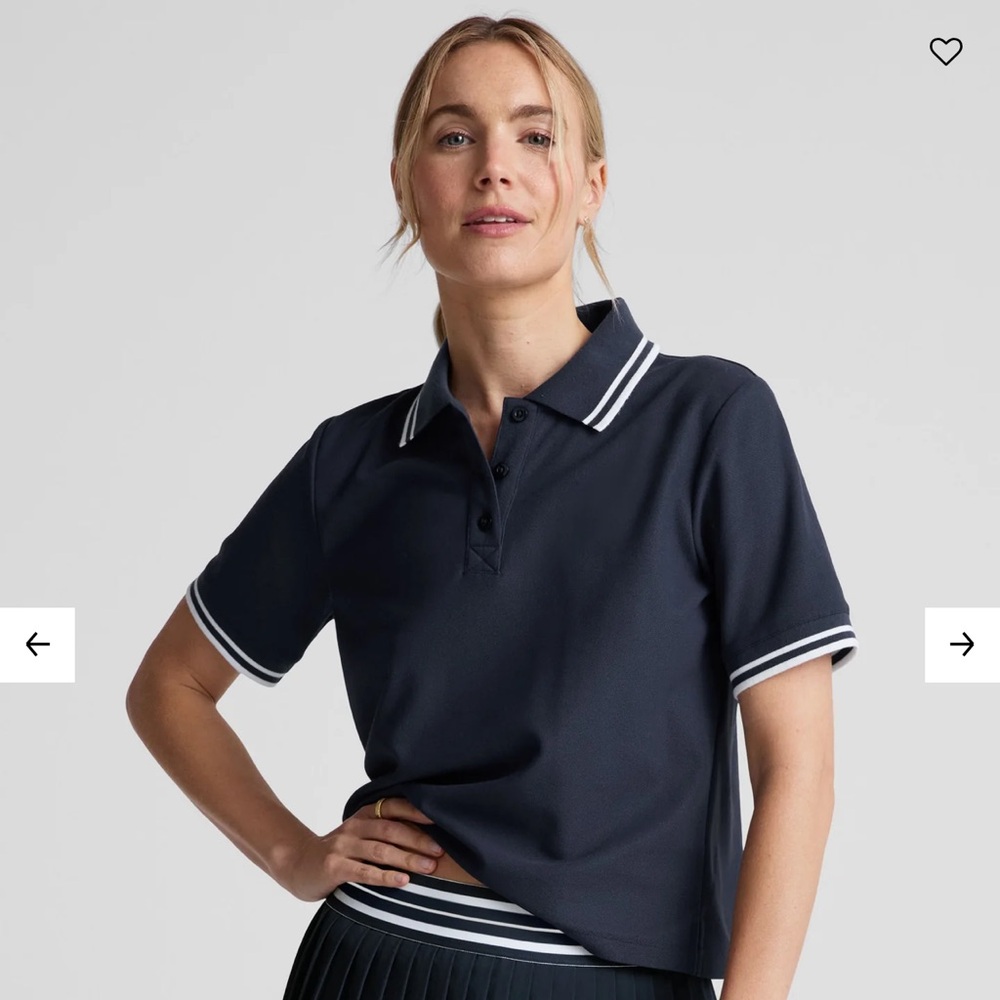 Beyond Yoga Navy Club Polo Tee